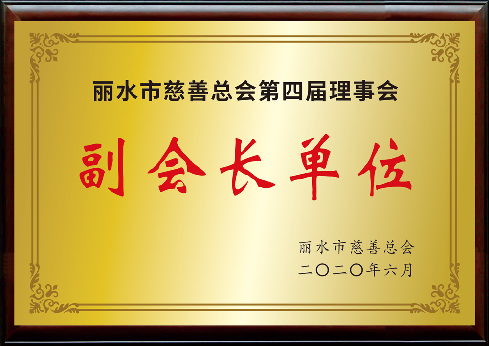 麗水市慈善總會第四屆理(lǐ)事會副會長(cháng)單位